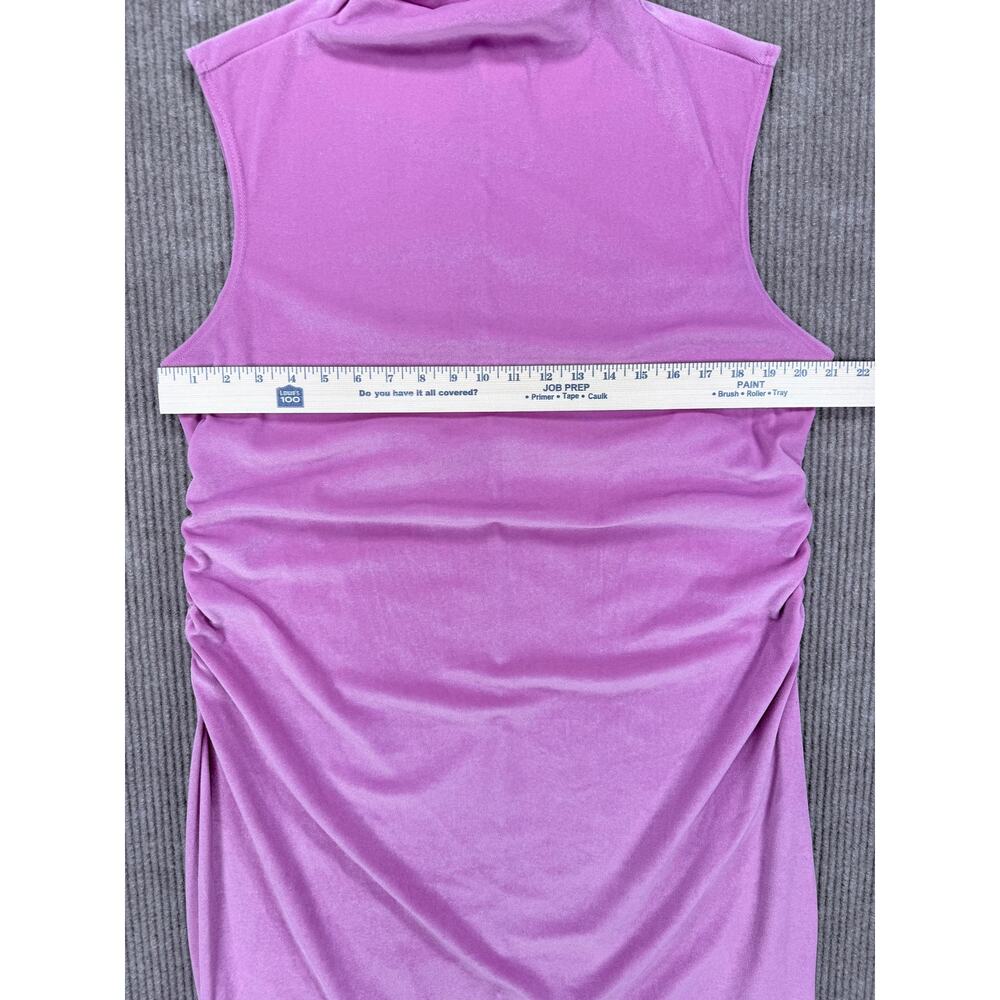 A New Day Pink Velvet Ruched Mock Neck Dress XXL - Picture 8 of 9